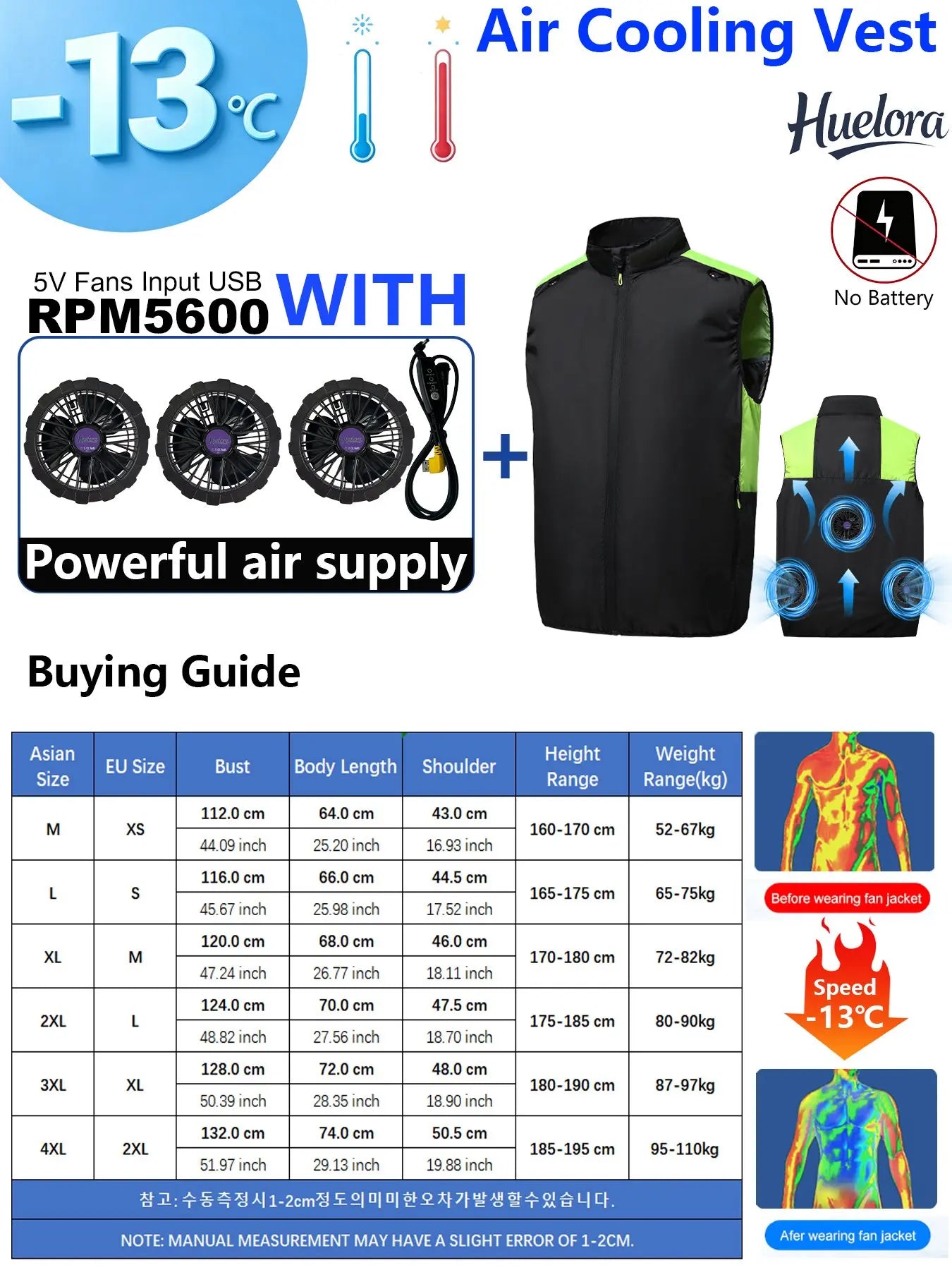 4FAN Solid Color Stand Collar Air Cooling Vest Men Dual Fans USB Summer Work Sleeveless Waistcoat Outdoor Fishing Cooling Jacket