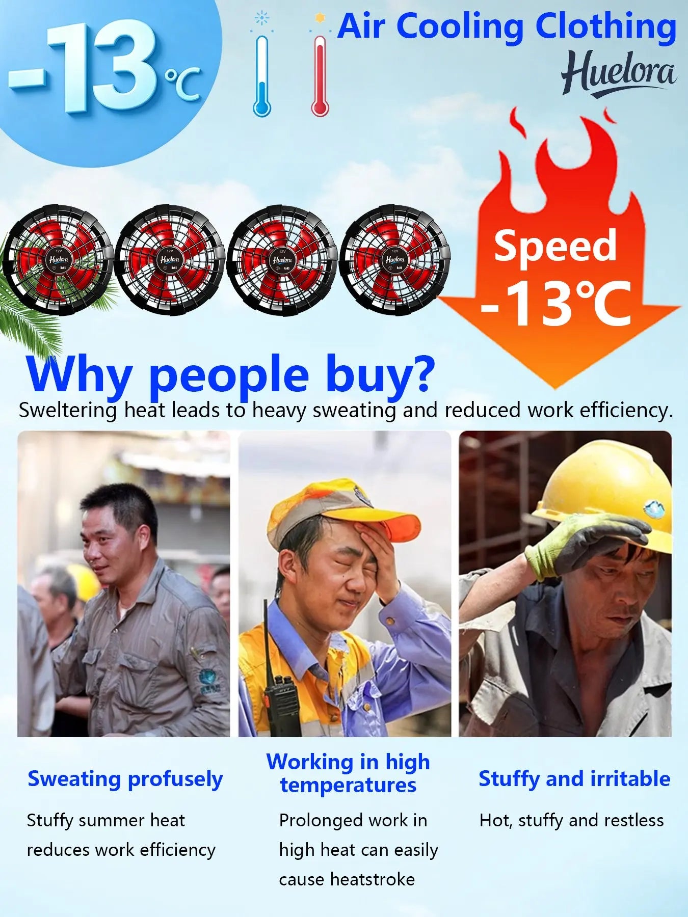 4FAN Solid Color Stand Collar Air Cooling Vest Men Dual Fans USB Summer Work Sleeveless Waistcoat Outdoor Fishing Cooling Jacket